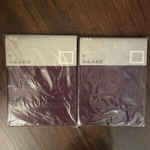 NEW IKEA Vila Standard Purple 100% Cotton Pillow Cover 20x30” Set Of 2 NWT